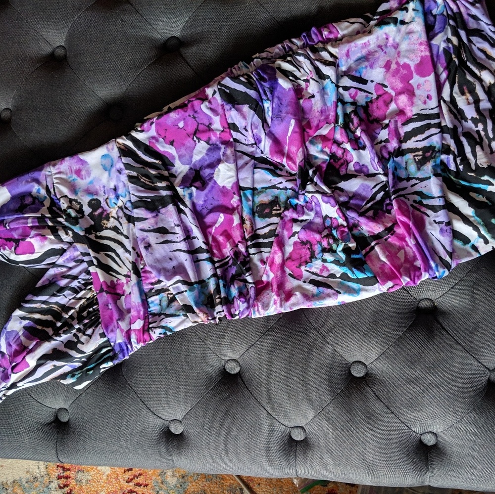 Bisou Bisou Animal + Flower Print Dress